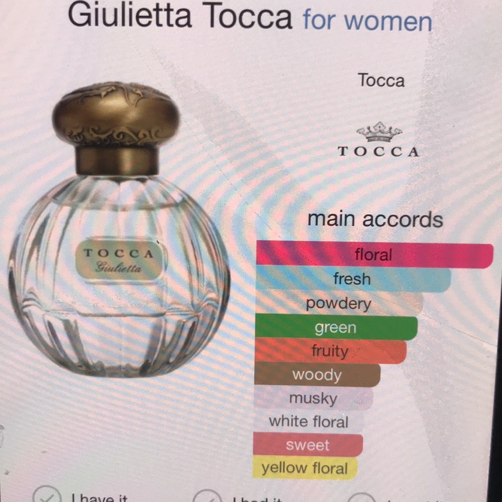 Tocca Giulietta Eau De Parfum  By Tocca .17oz/5ml BNIB NEW Women - Picture 5 of 5